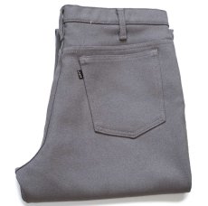 画像1: 90s USA製 Levi'sリーバイス 517 ポリエステルパンツ グレーブラウン W36 L31★148 スタプレ ブーツカット (1)