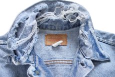 画像4: 80s USA製 Levi'sリーバイス 70506 ダメージ デニムジャケット 4ポケット ボロ (4)