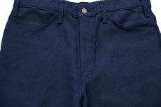 画像4: 90s USA製 Levi'sリーバイス 517 ポリエステルパンツ 紺 W36 L31★149 スタプレ ブーツカット (4)
