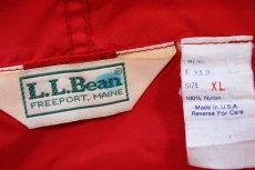 画像4: 80s USA製 L.L.Bean ナイロン アノラックパーカー 赤 XL (4)