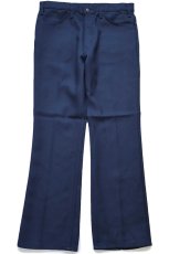 画像2: 90s USA製 Levi'sリーバイス 517 ポリエステルパンツ 紺 W36 L31★149 スタプレ ブーツカット (2)