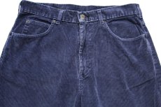 画像4: 90s USA製 L.L.Bean DOUBLE L 太畝 コーデュロイパンツ ネイビーグレー W33 (4)