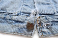 画像7: 80s USA製 Levi'sリーバイス 70506 ダメージ デニムジャケット 4ポケット ボロ (7)
