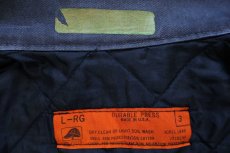 画像4: 80s USA製 RED KAPレッドキャップ RYDER Roger パッチ付き キルティングライナー ワークジャケット グレー L (4)