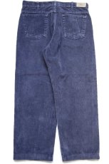 画像3: 90s USA製 L.L.Bean DOUBLE L 太畝 コーデュロイパンツ ネイビーグレー W33 (3)