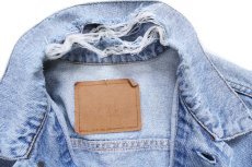 画像9: 90s カナダ製 Levi'sリーバイス 75505 ダメージ デニムジャケット 48 (9)