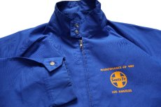 画像3: 80s USA製 SPORTSMASTER Santa Fe MAINTENANCE OF WAY LOS ANGELES ジャケット 青 L (3)