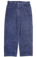 画像2: 90s USA製 L.L.Bean DOUBLE L 太畝 コーデュロイパンツ ネイビーグレー W33 (2)