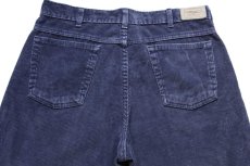 画像5: 90s USA製 L.L.Bean DOUBLE L 太畝 コーデュロイパンツ ネイビーグレー W33 (5)