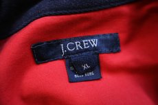 画像4: 00s J.CREW 比翼 コットン シャモアクロス シャツジャケット 濃紺 XL (4)