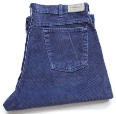 画像1: 90s USA製 L.L.Bean DOUBLE L 太畝 コーデュロイパンツ ネイビーグレー W33 (1)