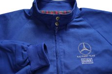 画像3: 90s Mercedes-Benz メルセデス ベンツ ロゴ刺繍 G9タイプ タータンチェックライナー ハリントンジャケット 青 XL (3)