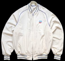 画像1: 80s USA製 Swingster SHERWIN Williams ロゴ刺繍 ジャケット アイボリー L (1)
