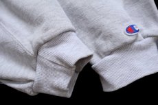 画像6: 90s USA製 Championチャンピオン BROWN SOCCER リバースウィーブ スウェット カスタム 杢グレー XL (6)