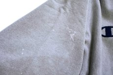 画像5: 90s USA製 Championチャンピオン スクリプト ビッグロゴ刺繍 リバースウィーブ スウェット グレー M★308 (5)