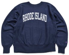 画像1: 00s メキシコ製 Championチャンピオン RHODE ISLAND リバースウィーブ スウェット 紺 L (1)