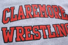 画像4: 00s Championチャンピオン CLAREMORE WRESTLING リバースウィーブ スウェットパーカー 杢グレー M★フーディー (4)