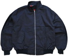 画像1: 英国製 UNKNOWN タータンチェックライナー ハリントンジャケット 黒 2XL★特大 (1)