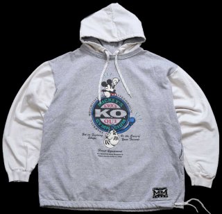 90s USA製 NIKEナイキ ロゴ スウェットパーカー 杢グレー L