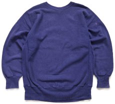 画像2: 90s USA製 Championチャンピオン スクリプト ビッグロゴ刺繍 リバースウィーブ スウェット ナス紺 XL★307 (2)