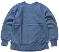 画像2: 90s メキシコ製 Championチャンピオン ワンポイント リバースウィーブ スウェット ブルーグレー フェード L★198 (2)