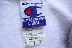 画像4: 00s メキシコ製 Championチャンピオン Jewel-Osco ロゴ刺繍 リバースウィーブ スウェット 杢グレー L (4)
