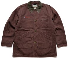 画像1: L.L.Bean ETS刺繍 タータンチェック Thinsulate×ウールライナー ダック地 フィールドコート 焦げ茶 XL★ジャケット ハンティング (1)