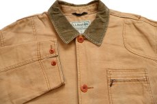画像3: L.L.Bean タータンチェック ネルライナー ダック地 フィールドコート 茶 XL-R★A ジャケット ハンティング (3)