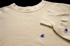 画像3: 90s メキシコ製 Championチャンピオン ワンポイント リバースウィーブ スウェット ベージュ L★230 (3)
