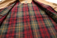 画像5: L.L.Bean タータンチェック ネルライナー ダック地 フィールドコート 茶 XL-R★B ジャケット ハンティング (5)