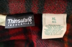 画像5: L.L.Bean ETS刺繍 タータンチェック Thinsulate×ウールライナー ダック地 フィールドコート 焦げ茶 XL★ジャケット ハンティング (5)