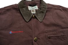 画像3: L.L.Bean ETS刺繍 タータンチェック Thinsulate×ウールライナー ダック地 フィールドコート 焦げ茶 XL★ジャケット ハンティング (3)