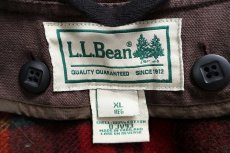 画像4: L.L.Bean ETS刺繍 タータンチェック Thinsulate×ウールライナー ダック地 フィールドコート 焦げ茶 XL★ジャケット ハンティング (4)