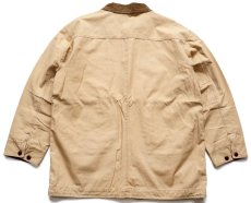 画像2: L.L.Bean 総柄 コットンライナー ダック地 フィールドコート タン XL-R★ジャケット ハンティング (2)