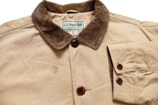 画像3: L.L.Bean 総柄 コットンライナー ダック地 フィールドコート タン XL-R★ジャケット ハンティング (3)