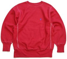 画像1: 90s メキシコ製 Championチャンピオン ワンポイント リバースウィーブ スウェット 後染め 赤 M★189 (1)