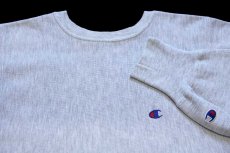 画像3: 90s メキシコ製 Championチャンピオン ワンポイント リバースウィーブ スウェット 杢グレー M★210 (3)