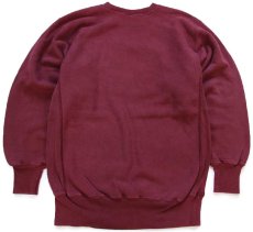 画像2: 90s メキシコ製 Championチャンピオン STEVENS POINT アップリケ リバースウィーブ スウェット バーガンディ XXL★特大 (2)