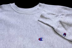 画像3: 90s メキシコ製 Championチャンピオン ワンポイント リバースウィーブ スウェット 杢グレー L★226 (3)
