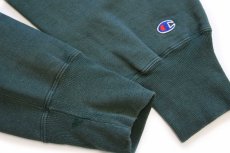 画像6: 90s メキシコ製 Championチャンピオン Merrill Lynch ロゴ刺繍 リバースウィーブ スウェット 緑 フェード XL (6)