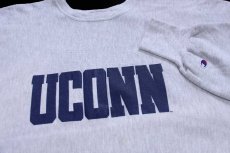画像3: 90s メキシコ製 Championチャンピオン UCONN リバースウィーブ スウェット 杢グレー XXXL★特大 (3)