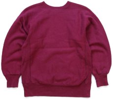 画像2: 90s メキシコ製 Championチャンピオン ワンポイント リバースウィーブ スウェット ワインレッド M★290 (2)