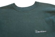 画像3: 90s メキシコ製 Championチャンピオン Merrill Lynch ロゴ刺繍 リバースウィーブ スウェット 緑 フェード XL (3)