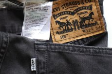 画像5: Levi'sリーバイス 505 コットンツイルパンツ 薄黒 W32 L34★SDP4678 (5)
