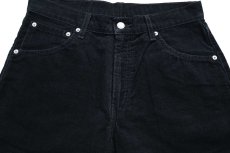画像4: 00s ルーマニア製 Levi'sリーバイス 521 コットン コーデュロイパンツ 黒 W33 L30★ユーロ (4)
