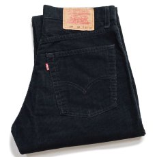 画像1: 00s ルーマニア製 Levi'sリーバイス 521 コットン コーデュロイパンツ 黒 W33 L30★ユーロ (1)