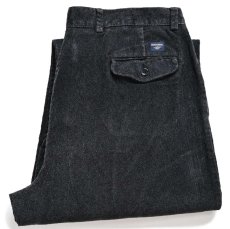 画像1: 00s DOCKERSドッカーズ ツータック スラックス コットン コーデュロイパンツ 薄黒 W38 L32★Levi'sリーバイス (1)
