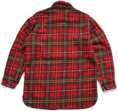画像2: 70s Woolrichウールリッチ タータンチェック ウール シャツ M (2)