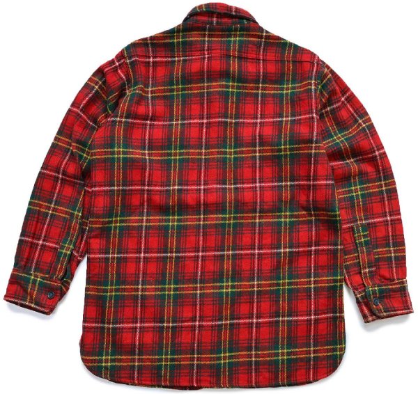 70s Woolrichウールリッチ タータンチェック ウール シャツ M