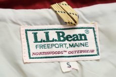 画像4: 80s L.L.Bean NORTHWOODS OUTERWEAR コットン×ナイロン 中綿ダウンベスト バーガンディ S (4)